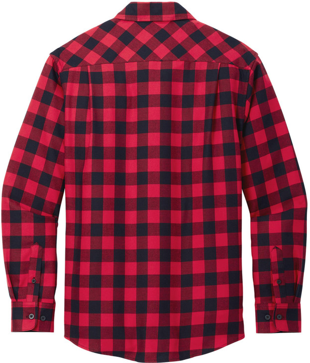 Buffalo Plaid Button-Up Flannel Shirt | Ultra Soft Lighweight Collared Shirt with Chest Pockets & Flaps