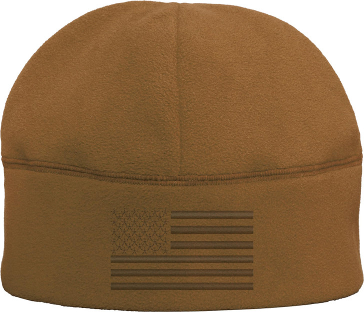Army Universe Polar Fleece Watch Cap with Embroidered US American Flag, USA Tactical Beanie Warm Winter Skull Hat