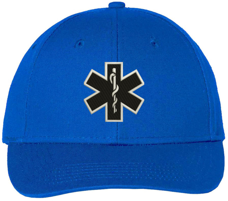 EMS EMT Emergency Medical Star of Life Embroidered Adjustable 100% Cotton Unisex Baseball Cap Hat