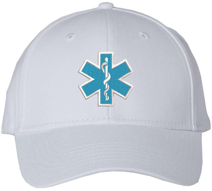 EMS EMT Emergency Medical Star of Life Embroidered Adjustable 100% Cotton Unisex Baseball Cap Hat