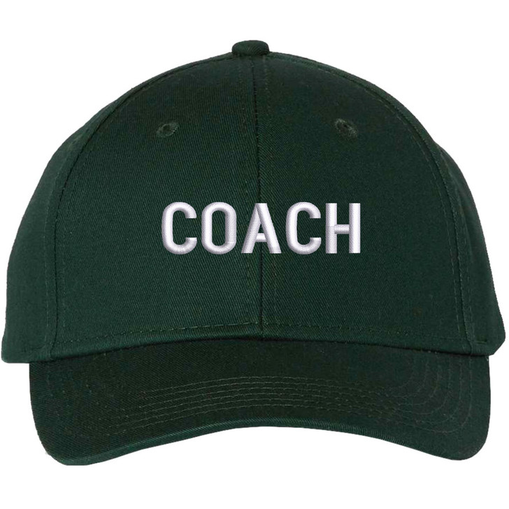 COACH Baseball Hat | Embroidered Coaches Uniform Head or Assistant Coach Sports Team Cap for Men & Women