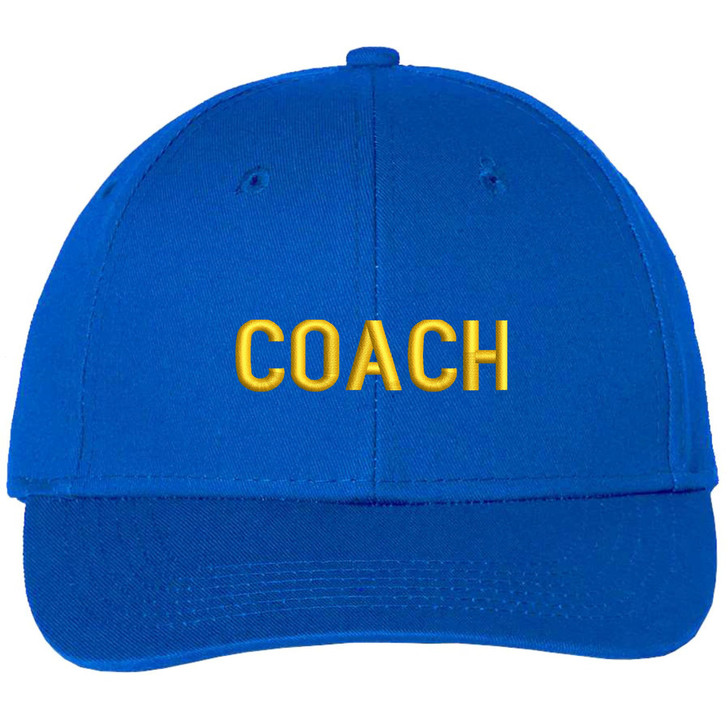 COACH Baseball Hat | Embroidered Coaches Uniform Head or Assistant Coach Sports Team Cap for Men & Women