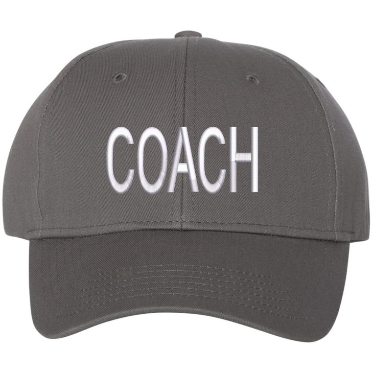 COACH Baseball Hat Embroidered Uniform Sports Cap for Head & Assistant, Adjustable for Men & Women Coaches