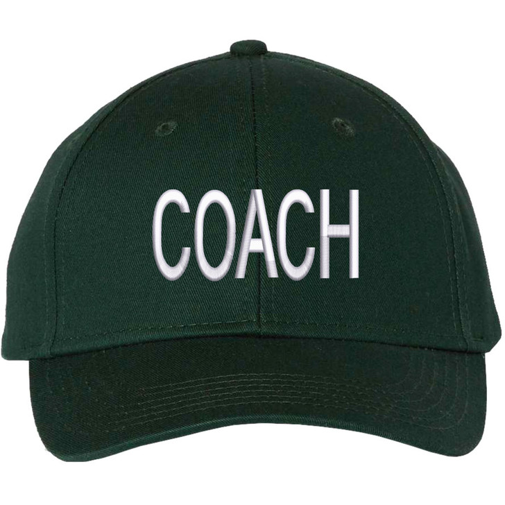 COACH Baseball Hat Embroidered Uniform Sports Cap for Head & Assistant, Adjustable for Men & Women Coaches