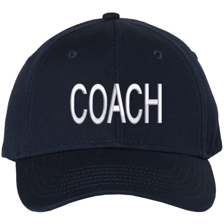 COACH Baseball Hat Embroidered Uniform Sports Cap for Head & Assistant, Adjustable for Men & Women Coaches
