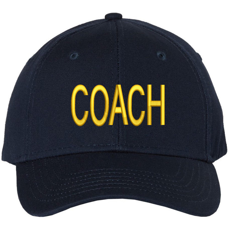 COACH Baseball Hat Embroidered Uniform Sports Cap for Head & Assistant, Adjustable for Men & Women Coaches