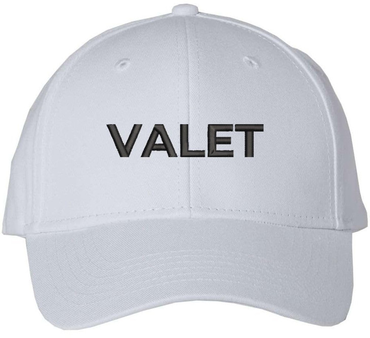 Valet Baseball Hat | Embroidered Parking Attendant Help Service Park Professional Staff Cap