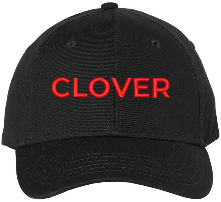 Clover Text Embroidered Baseball Cap | St. Patricks Day Structured Hat
