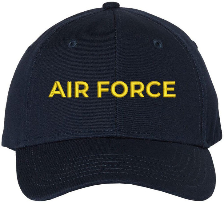 Air Force Text Embroidered Baseball Cap | USA Air Aviation Squad | Structured Hat