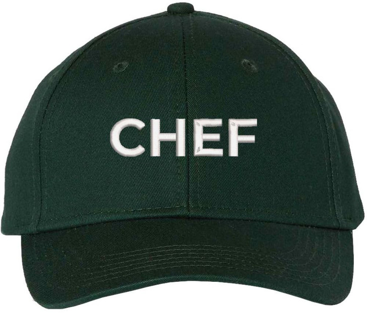 Chef Embroidered Baseball Hat | Professional Cook Head or Sous Culinary Expert Hat | Structured & Adjustable