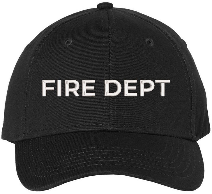 Fire Department Text Embroidered Baseball Cap | Fire Fighters Rescue Professionals Uniform | Structured Hat