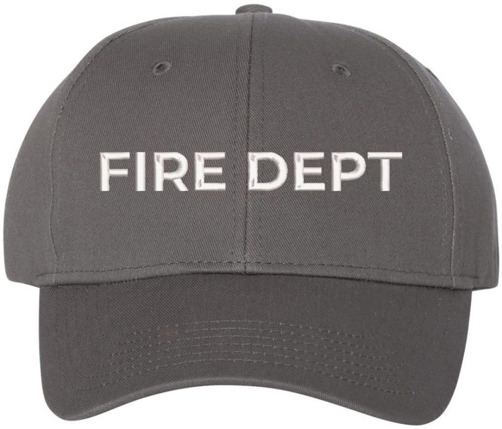 Fire Department Text Embroidered Baseball Cap | Fire Fighters Rescue Professionals Uniform | Structured Hat