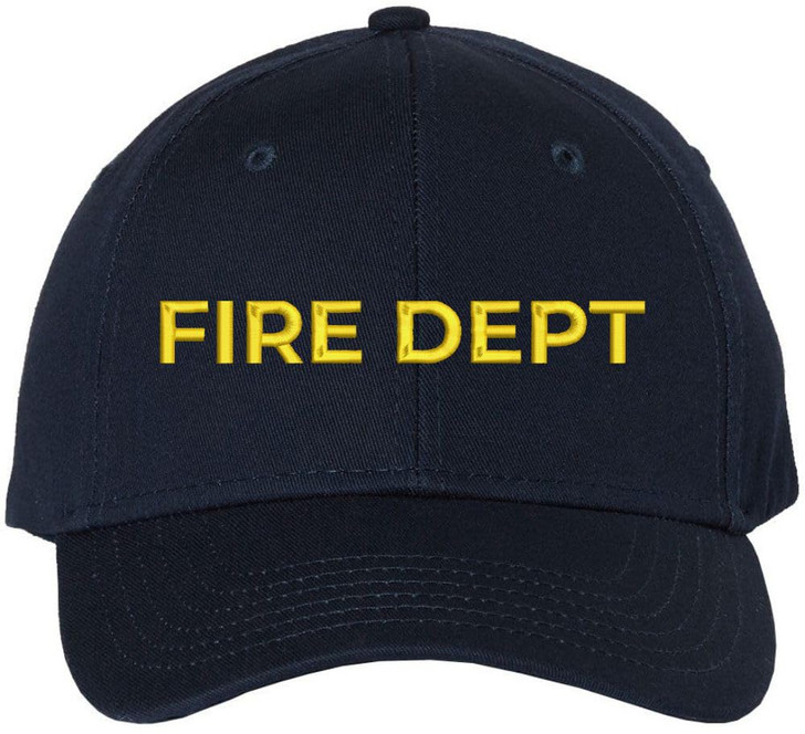 Fire Department Text Embroidered Baseball Cap | Fire Fighters Rescue Professionals Uniform | Structured Hat