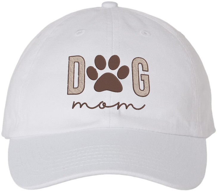 Dog Mom Embroidered Hat Paw Print Pet Lover Baseball Cap