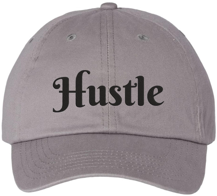 Hustle Embroidered Dad Hat Motivational Mindset Entrepreneur Streetwear Baseball Cap