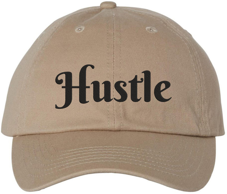 Hustle Embroidered Dad Hat Motivational Mindset Entrepreneur Streetwear Baseball Cap