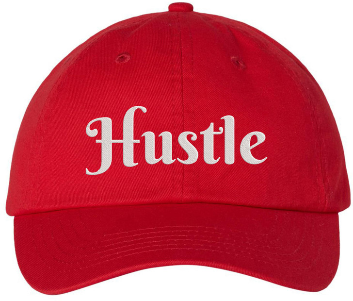 Hustle Embroidered Dad Hat Motivational Mindset Entrepreneur Streetwear Baseball Cap