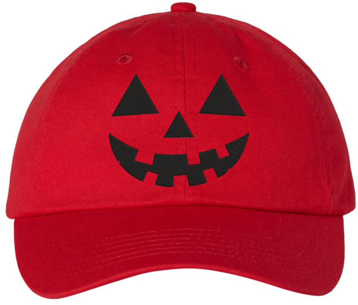 Halloween Hat Pumpkin Hat Jack O Lantern Embroidered Baseball Cap Adjustable Cotton Dad Hat
