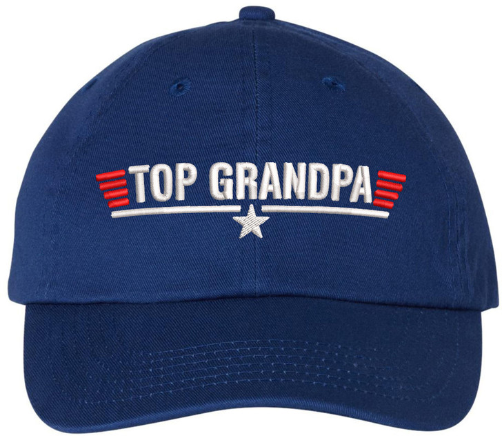 Top Grandpa Embroidered Dad Hat | Funny Graphic 100% Cotton Father's Day Birthday Gift Unisex Baseball Cap