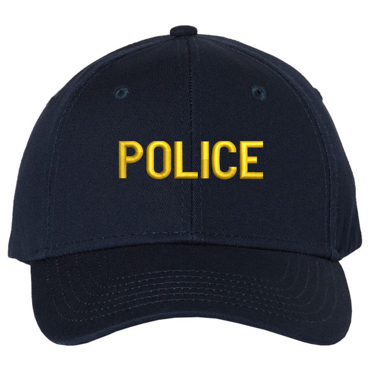 POLICE Embroidered Baseball Hat Structured Adjustable Uniform Cap for Guard, Officer, Policeman