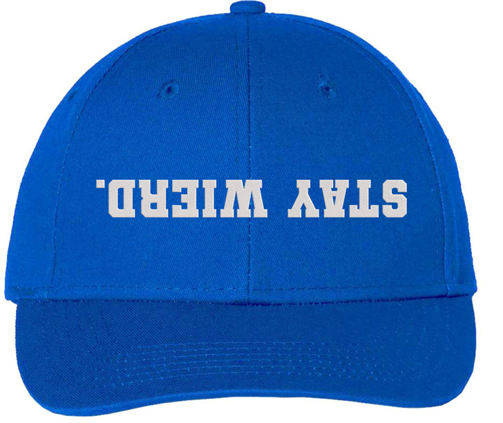 Stay Weird Embroidered Baseball Cap | Adjustable Dad Hat | Funny Streetwear Statement Cap for Men & Women