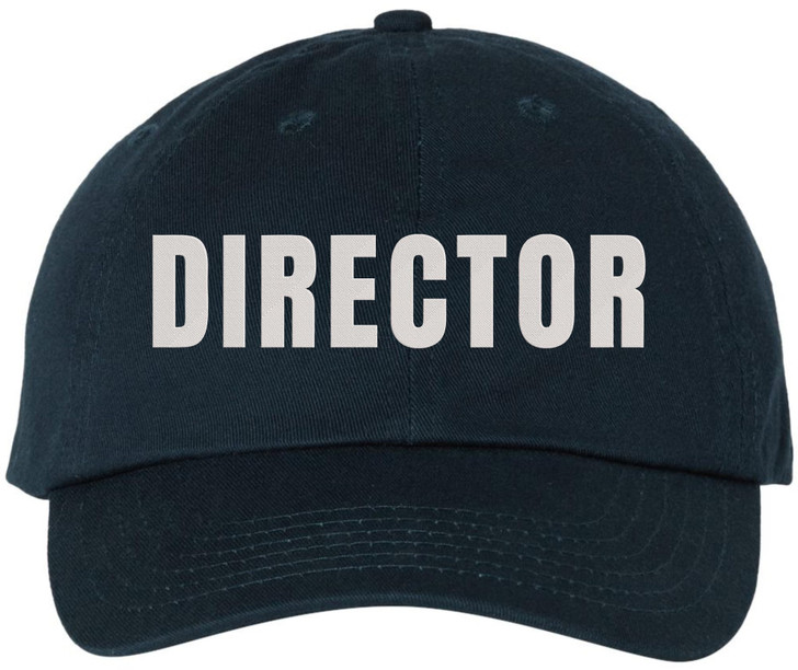 Director Embroidered Baseball Cap | Adjustable 100% Cotton Unisex Dad Hat | Casual Military Style Hat