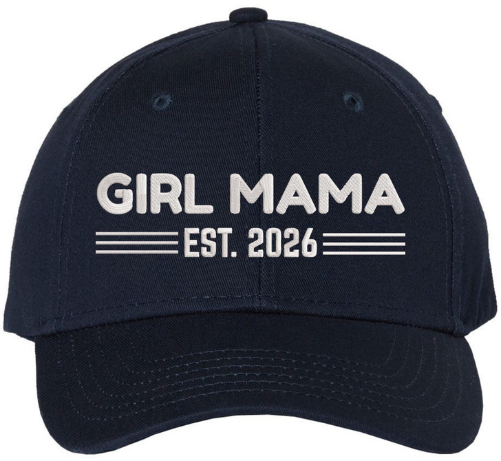 Boy Mama or Girl Mama Est 2026 Cap – Embroidered Mom Gift Hat – 100% Cotton Adjustable