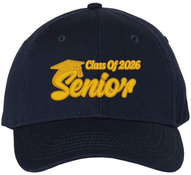 Senior 2026 Embroidered Baseball Cap | Class of 2025 Graduate Finish School Adjustable Hat