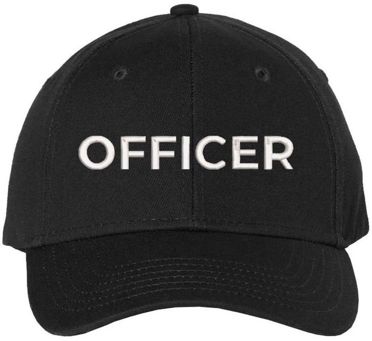 Officer Embroidered Baseball Cap | Hat for Police Military Captain Official | Structured with Hook & Loop Closure