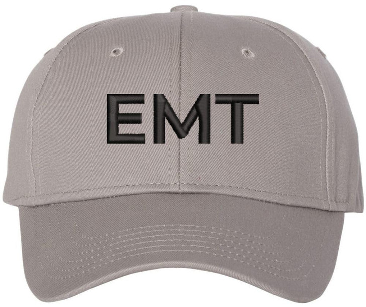 EMT Embroidered Text Baseball Cap | Emergency Medical Technician Paramedics Professional Hat | Structured