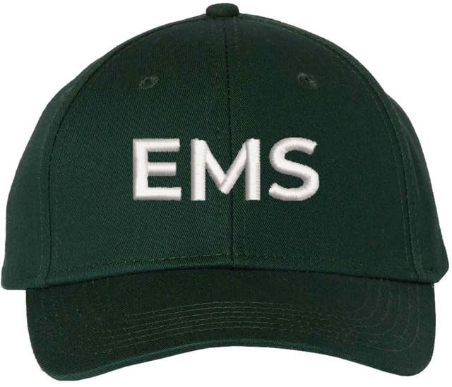 EMS Embroidered Baseball Cap | Emergency Medical Services Paramedics First Responders Hat | Structured