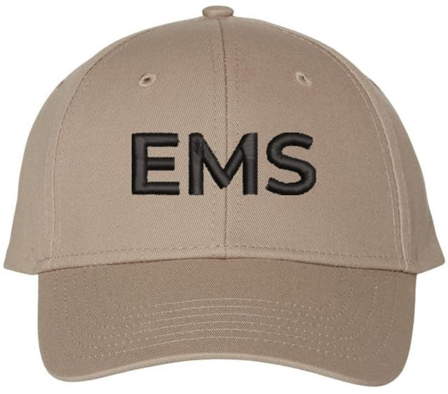 EMS Embroidered Baseball Cap | Emergency Medical Services Paramedics First Responders Hat | Structured