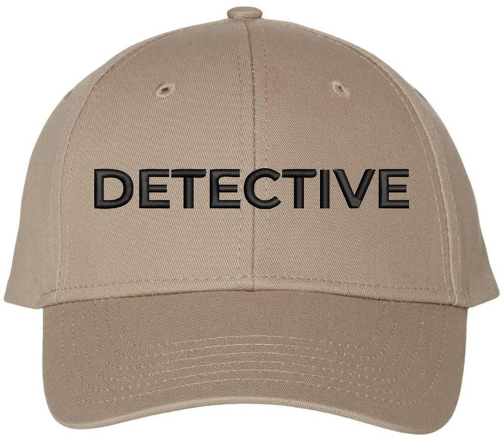 Detective Embroidered Text Baseball Cap | Investigator Agent Structured Hat for Men and Women