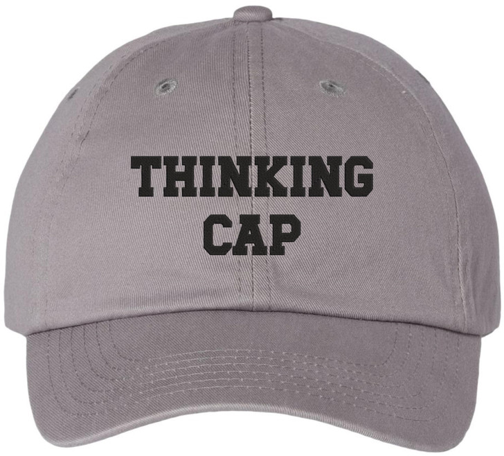 Thinking Cap Hat Funny Embroidered Dad Hat Humor Novelty Adjustable Baseball Cap