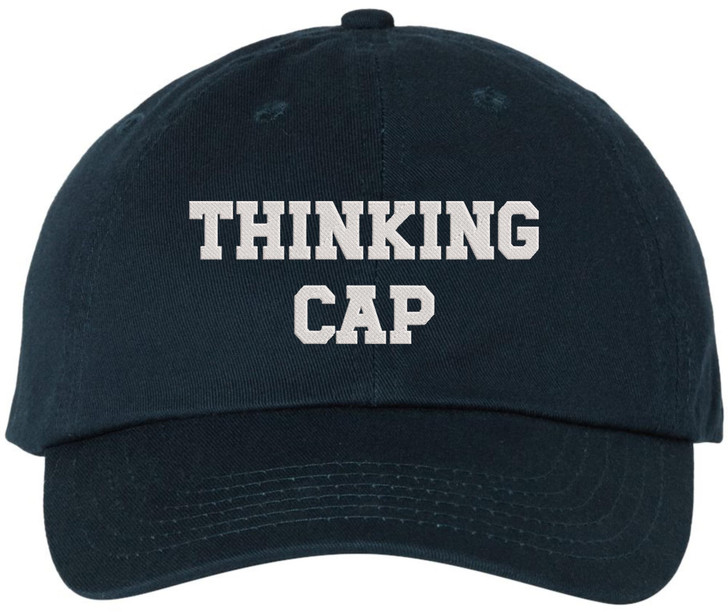 Thinking Cap Hat Funny Embroidered Dad Hat Humor Novelty Adjustable Baseball Cap