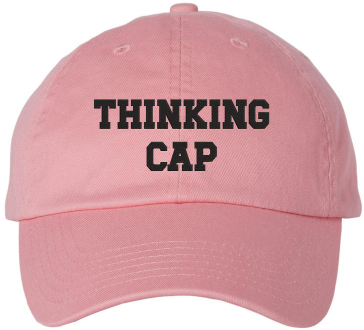 Thinking Cap Hat Funny Embroidered Dad Hat Humor Novelty Adjustable Baseball Cap