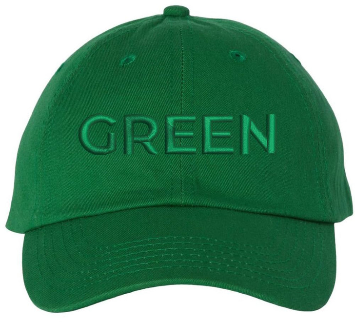 Color Text Embroidered Dad Hat Adjustable Matching Color Rush Tone on Tone Baseball Cap