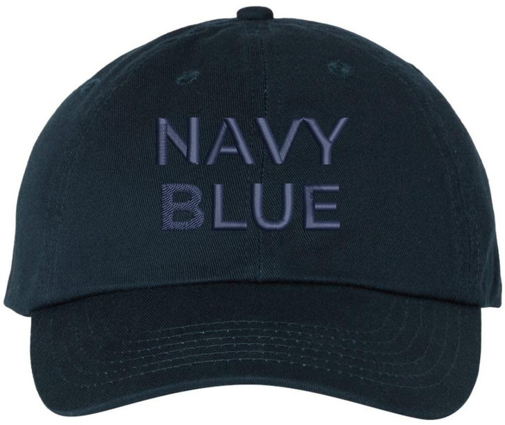Color Text Embroidered Dad Hat Adjustable Matching Color Rush Tone on Tone Baseball Cap