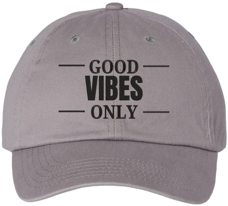 Good Vibes Only Embroidered Dad Hat Motivational Streetwear Casual Cap
