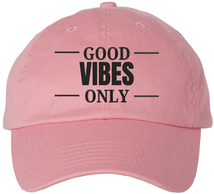 Good Vibes Only Embroidered Dad Hat Motivational Streetwear Casual Cap