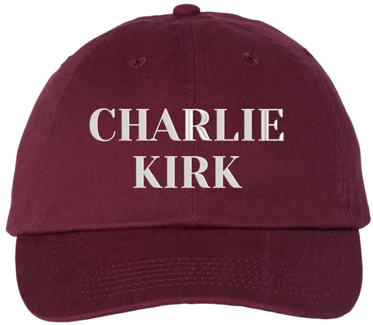 Charlie Kirk Embroidered Baseball Cap Political Text Buckle Adjustable Dad Hat