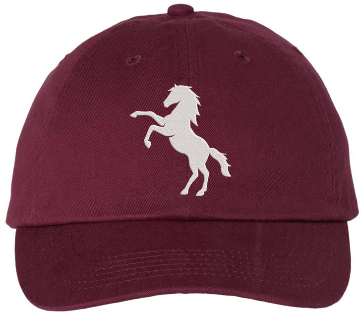 Rearing Horse Embroidered Dad Hat Western Cowboy Rodeo Horse Cap