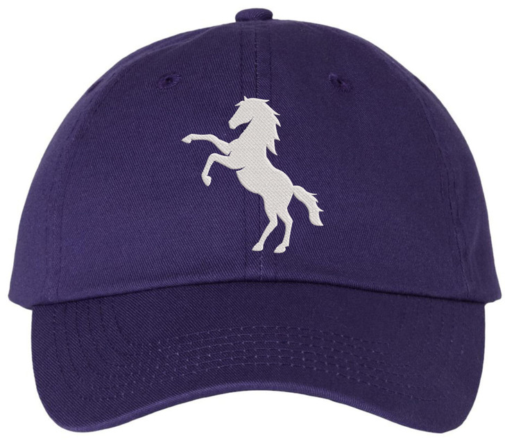 Rearing Horse Embroidered Dad Hat Western Cowboy Rodeo Horse Cap