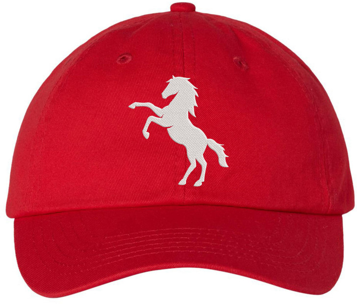 Rearing Horse Embroidered Dad Hat Western Cowboy Rodeo Horse Cap