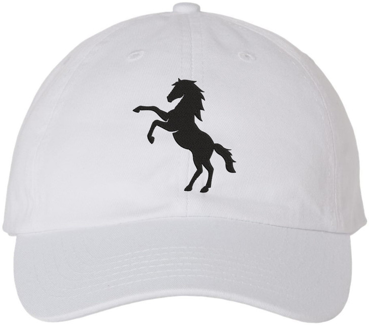 Rearing Horse Embroidered Dad Hat Western Cowboy Rodeo Horse Cap