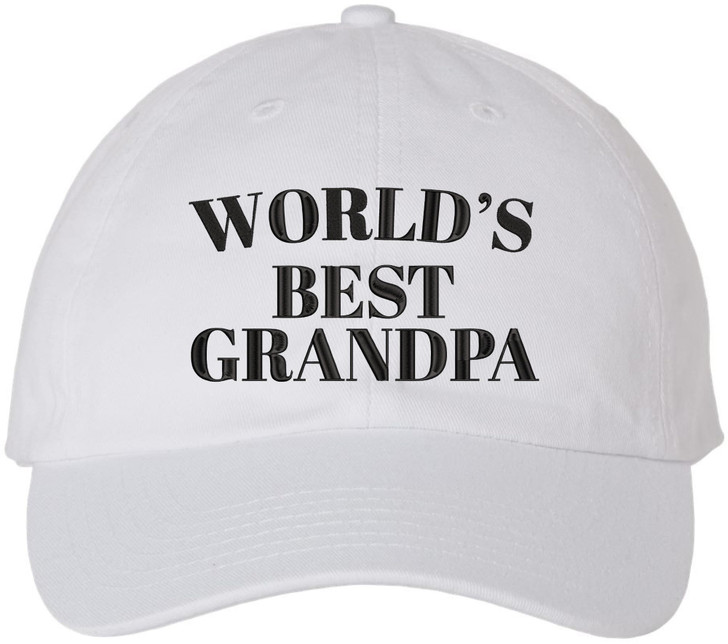 World’s Best Grandpa Embroidered Dad Hat Grandpa Gift Father’s Day Classic Baseball Style Cap