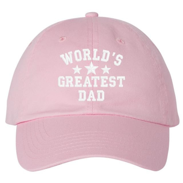 WORLD'S GREATEST DAD Embroidered Dad Hat | Low Profile Soft Cotton Baseball Dad Hats for Men