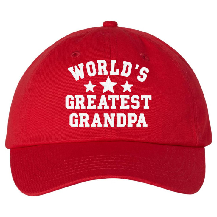 World's Greatest Grandpa Soft Cotton Dad Hat Baseball Hat for the World's Best Grandpa