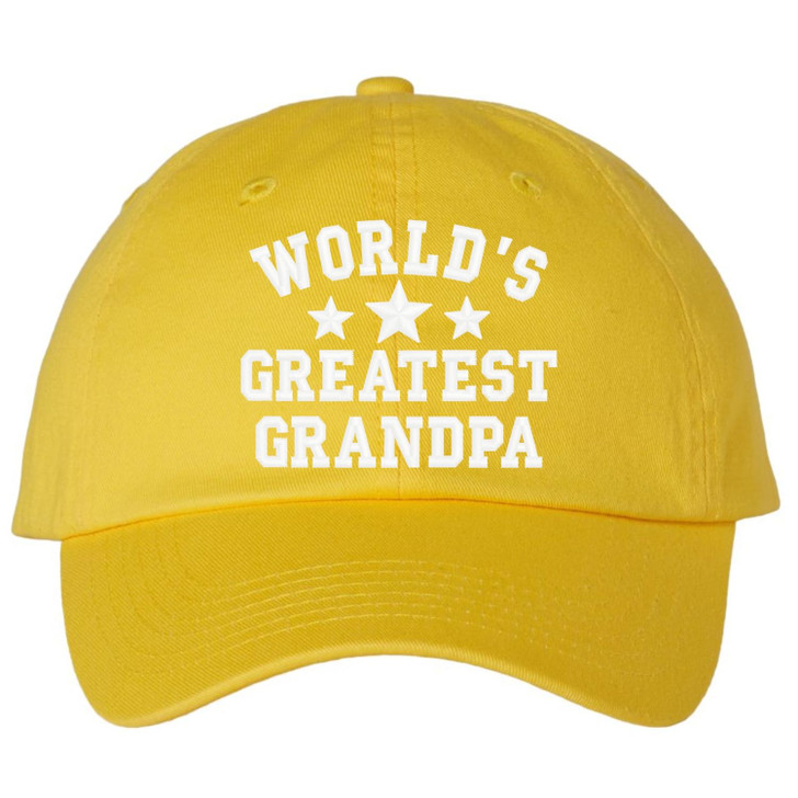 World's Greatest Grandpa Soft Cotton Dad Hat Baseball Hat for the World's Best Grandpa