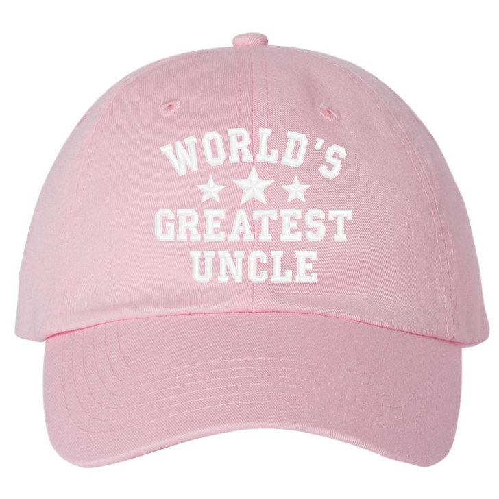 World's Greatest Uncle Low Profile Hat - Soft Cotton Embroidered Baseball Uncle Cap